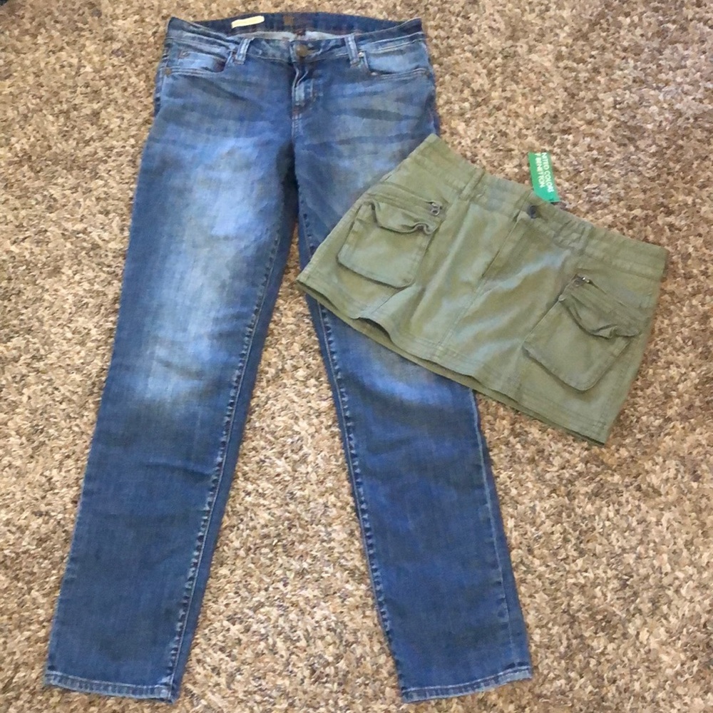 Kut from the Kloth Jeans & New Mini Skirt - Sz 4